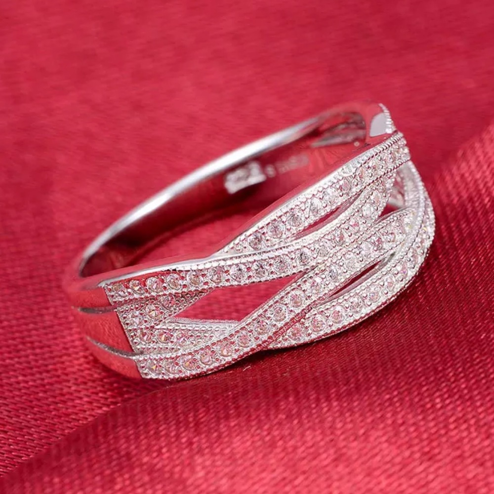 NEW ETERNITY 925 STERLING SILVER RING, SHINY RING - Picture 3 of 4
